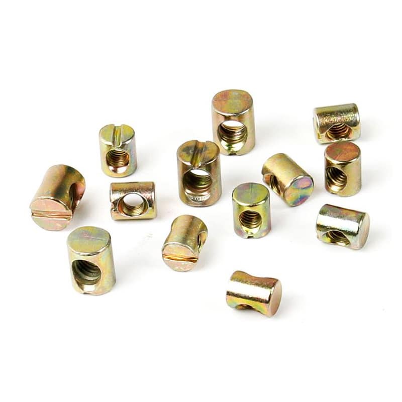 Stainless Steel Brass Barrel Cross Dowel Nuts For Furniture Haerbin
